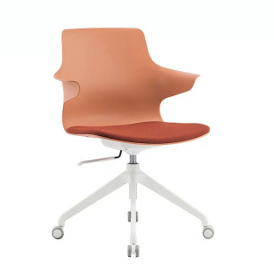 四輪簡約靠背椅可移動椅辦公椅